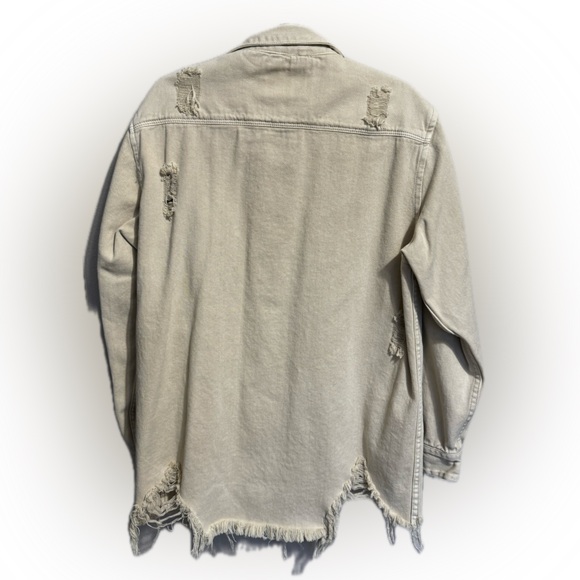 Distressed Denim Jacket - sz3x - Picture 2 of 2